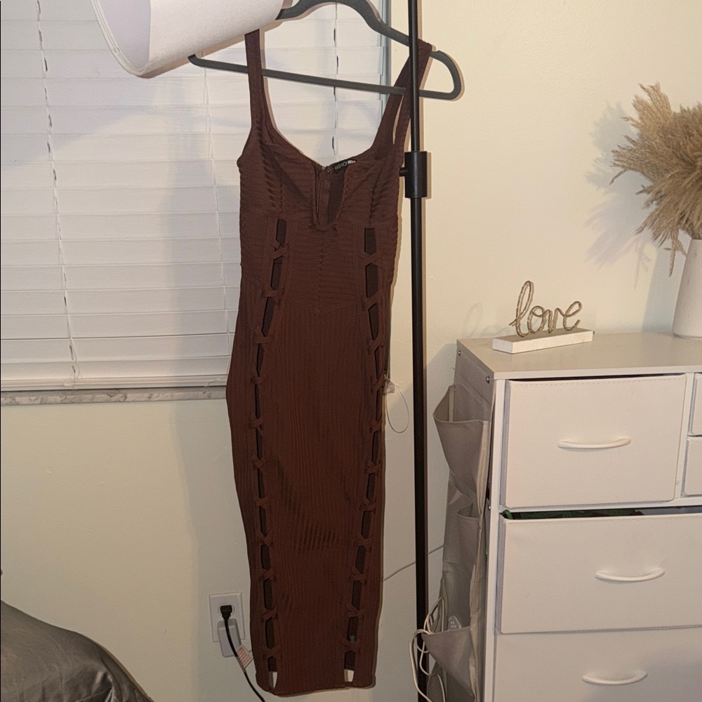 Fashion Nova Elegant and sexy Brown Sleeveless Dress